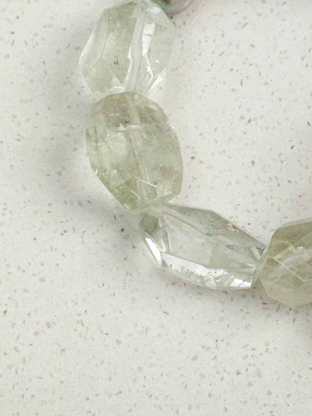 SENLORE Green Crystal Gray Baroque Bracelet – Lifestyle Shot