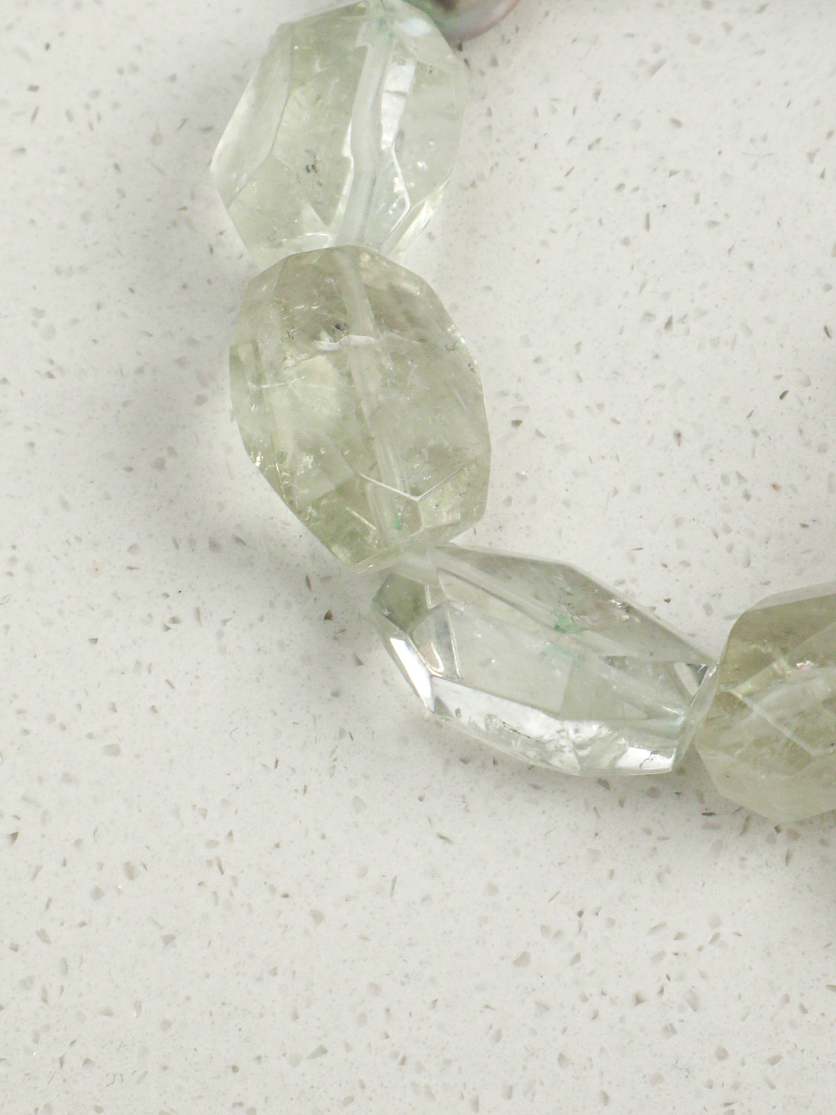 SENLORE Green Crystal Gray Baroque Bracelet – Lifestyle Shot
