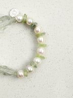 SENLORE Green Crystal Pearl Bracelet – Front View