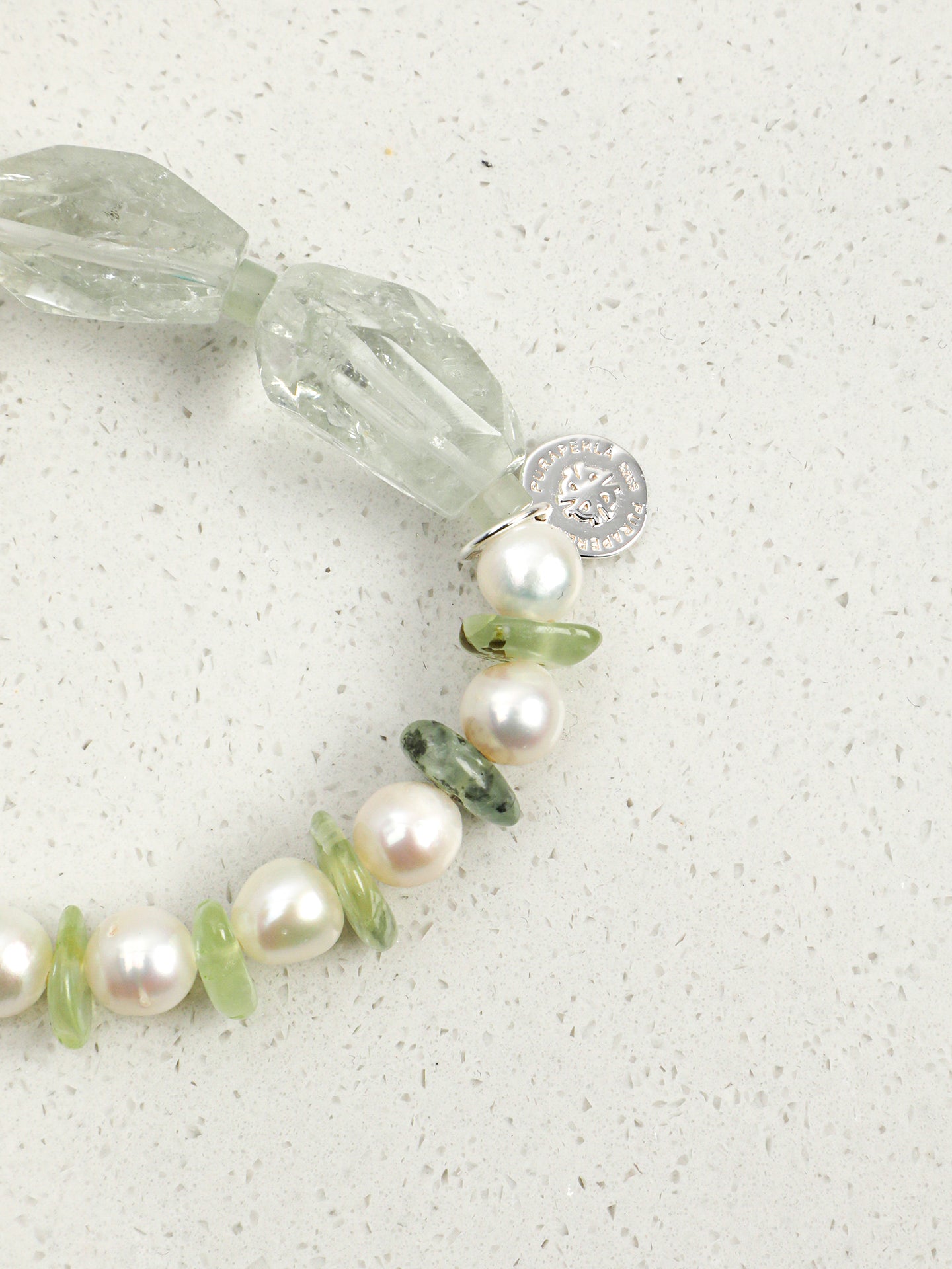 SENLORE Green Crystal Pearl Bracelet – Lifestyle Shot