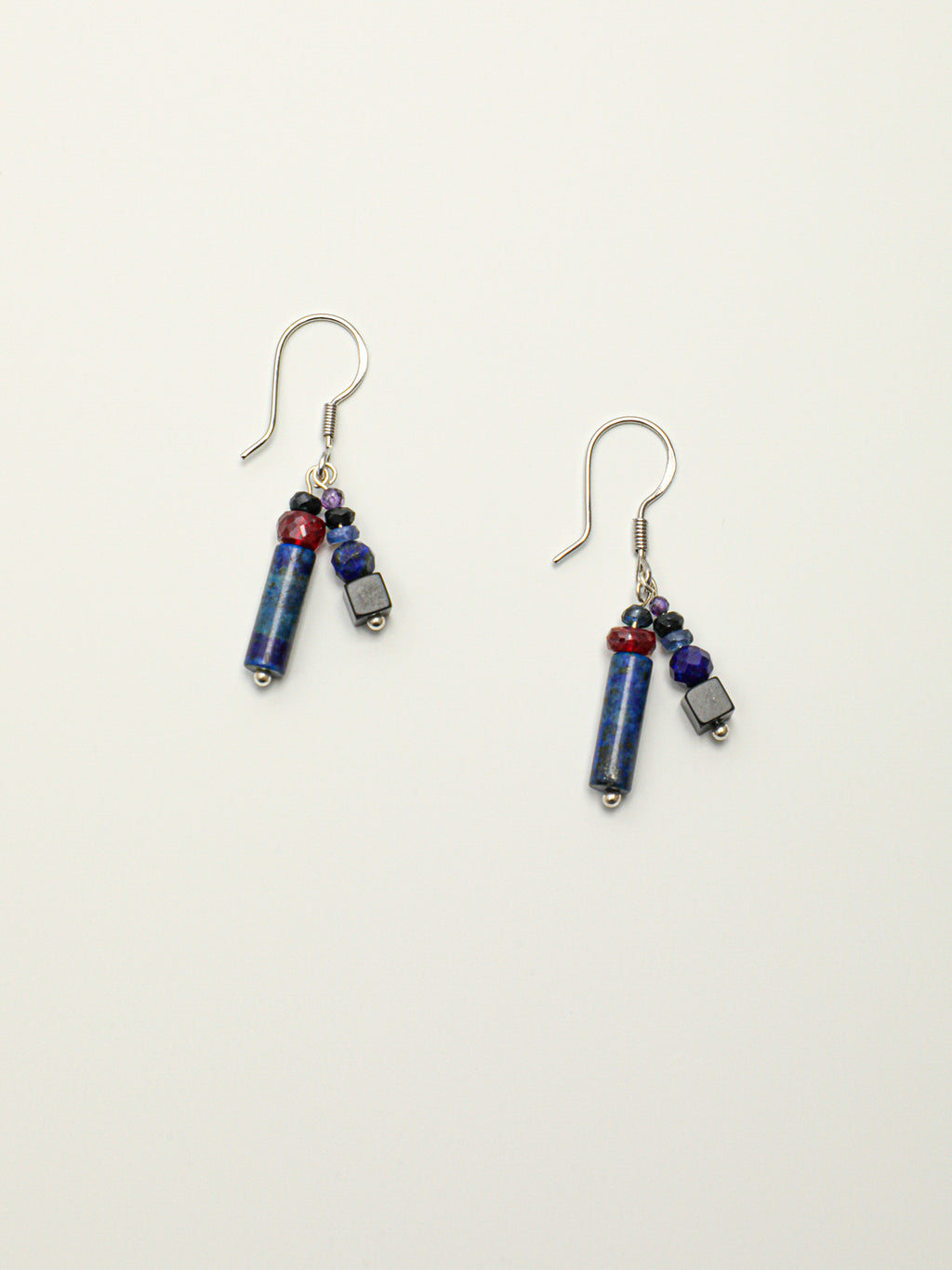 Lapis Lazuli Crystal Earrings — lapis lazuli & crystal & S925 Sterling Silver | SENLORE