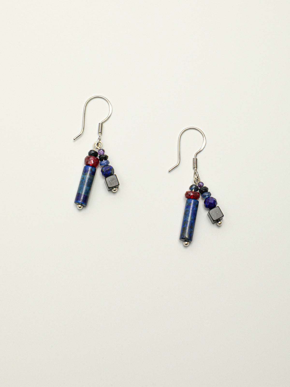 Lapis Lazuli Crystal Earrings — lapis lazuli & crystal & S925 Sterling Silver | SENLORE