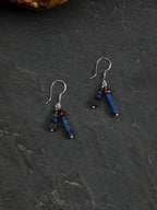 Lapis Lazuli Crystal Earrings — lapis lazuli & crystal & S925 Sterling Silver | SENLORE
