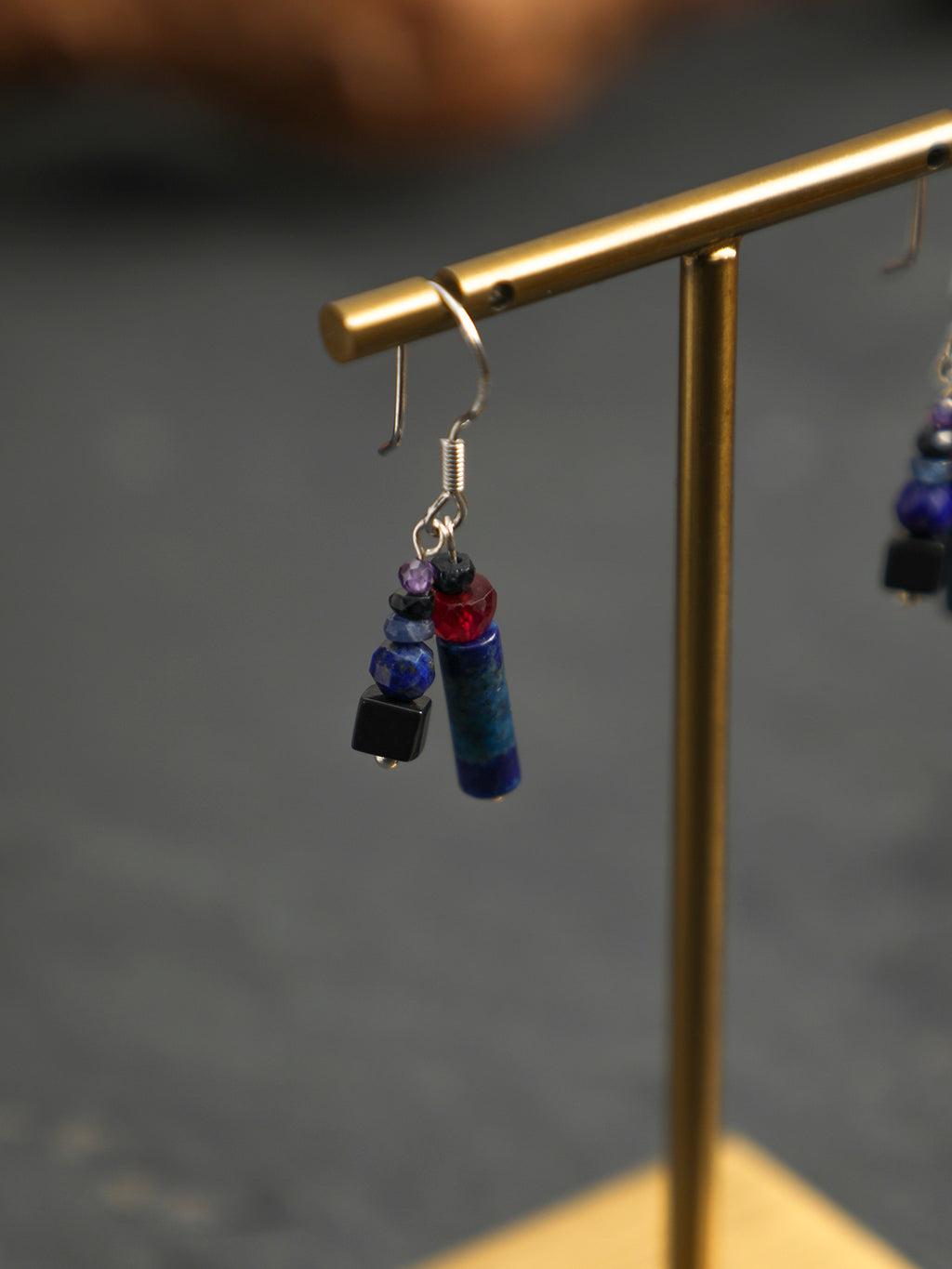 Lapis Lazuli Crystal Earrings — lapis lazuli & crystal & S925 Sterling Silver | SENLORE