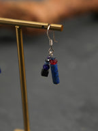 Lapis Lazuli Crystal Earrings — lapis lazuli & crystal & S925 Sterling Silver | SENLORE