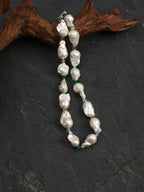 SENLORE Elegant Baroque Crystal Necklace – Side View