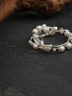 SENLORE Sugar Cube Clear Quartz Pearl Necklace – Front View