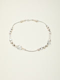 SENLORE Sugar Cube Clear Quartz Pearl Necklace – Detail Close-up