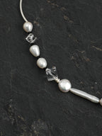 SENLORE Sugar Cube Clear Quartz Pearl Necklace – Lifestyle Shot