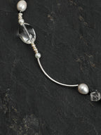 SENLORE Sugar Cube Clear Quartz Pearl Necklace – Lifestyle Shot