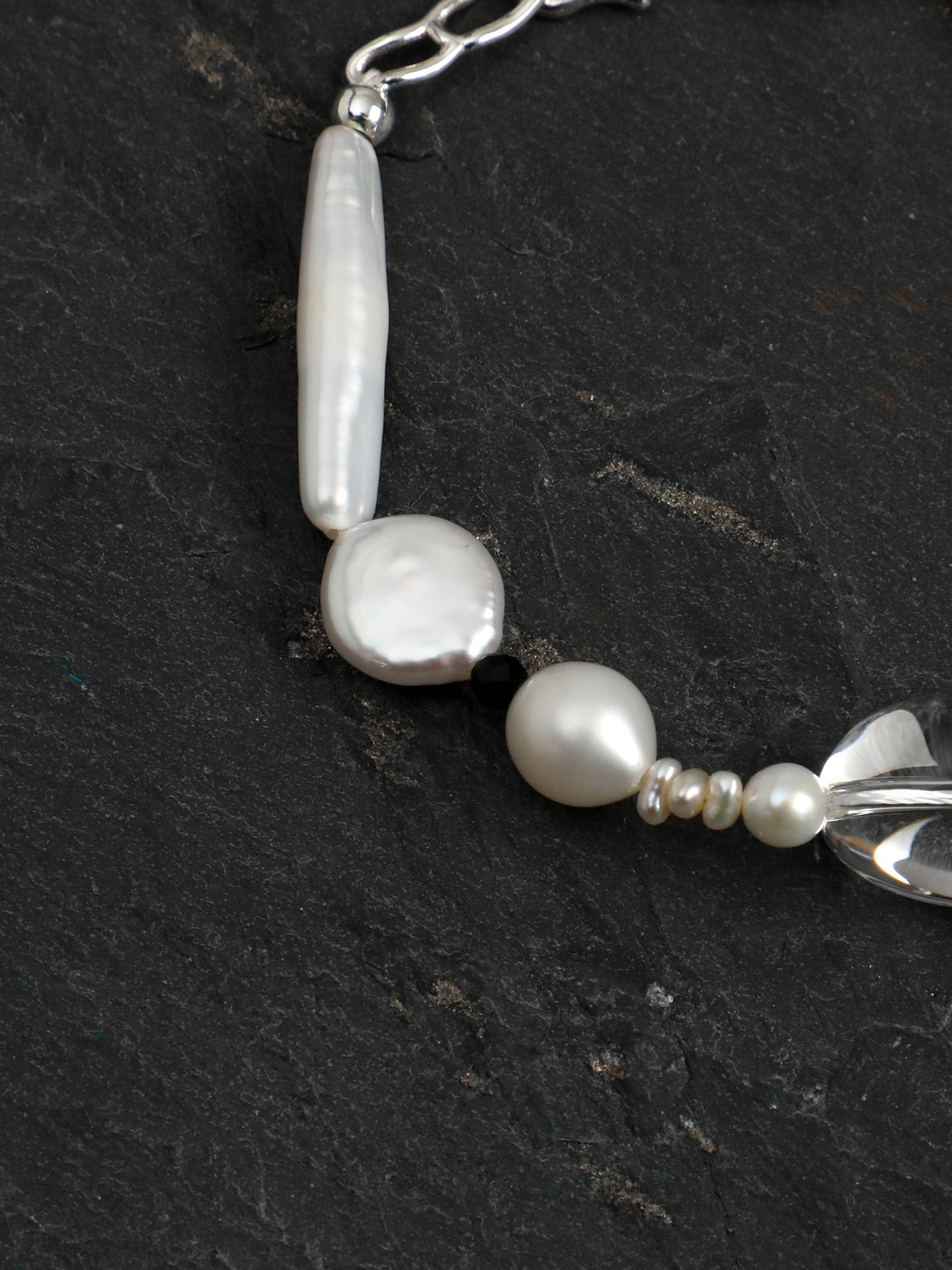 SENLORE Clear Quartz Baroque Bracelet – Lifestyle Shot