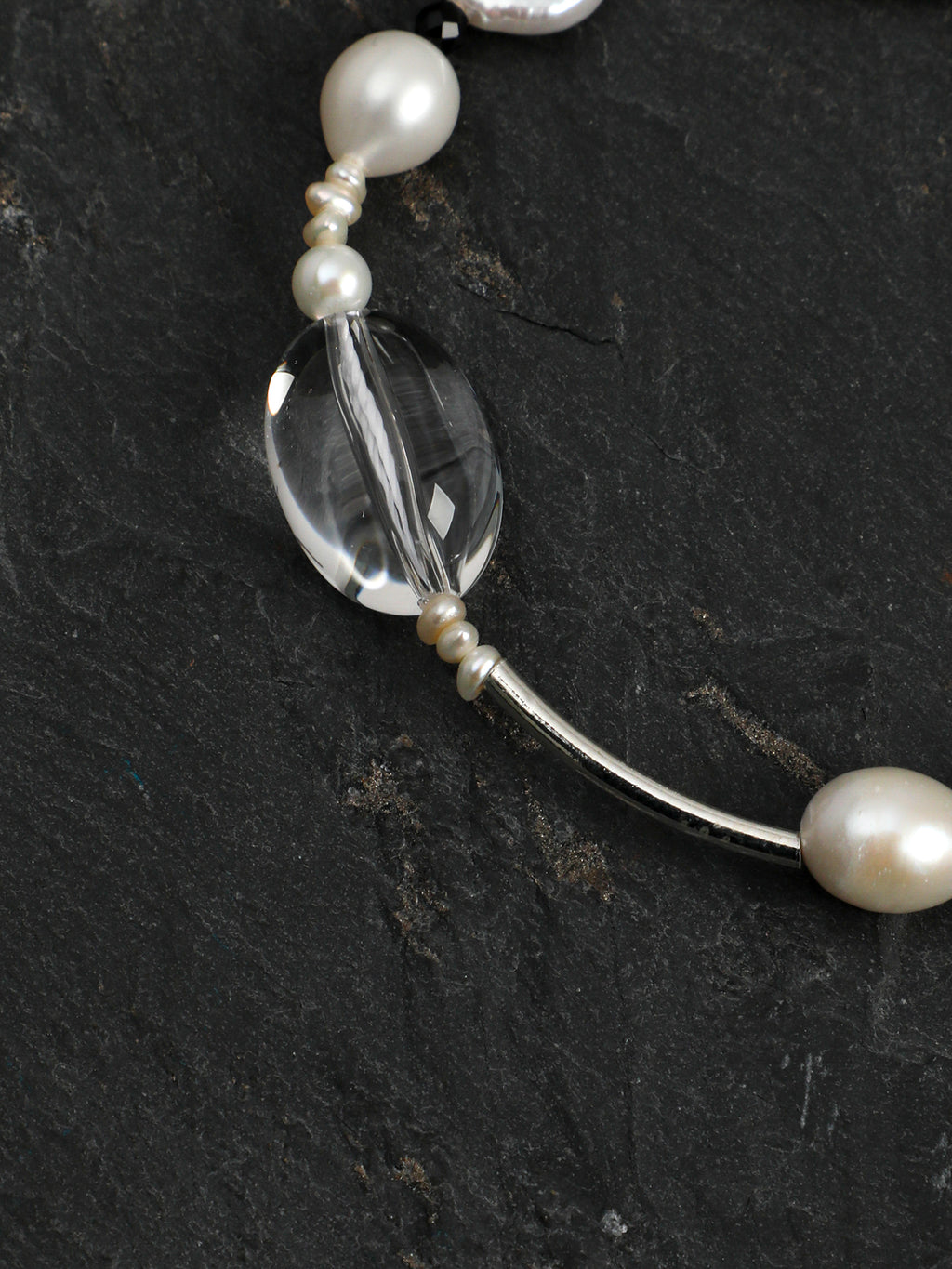 SENLORE Clear Quartz Baroque Bracelet – Lifestyle Shot