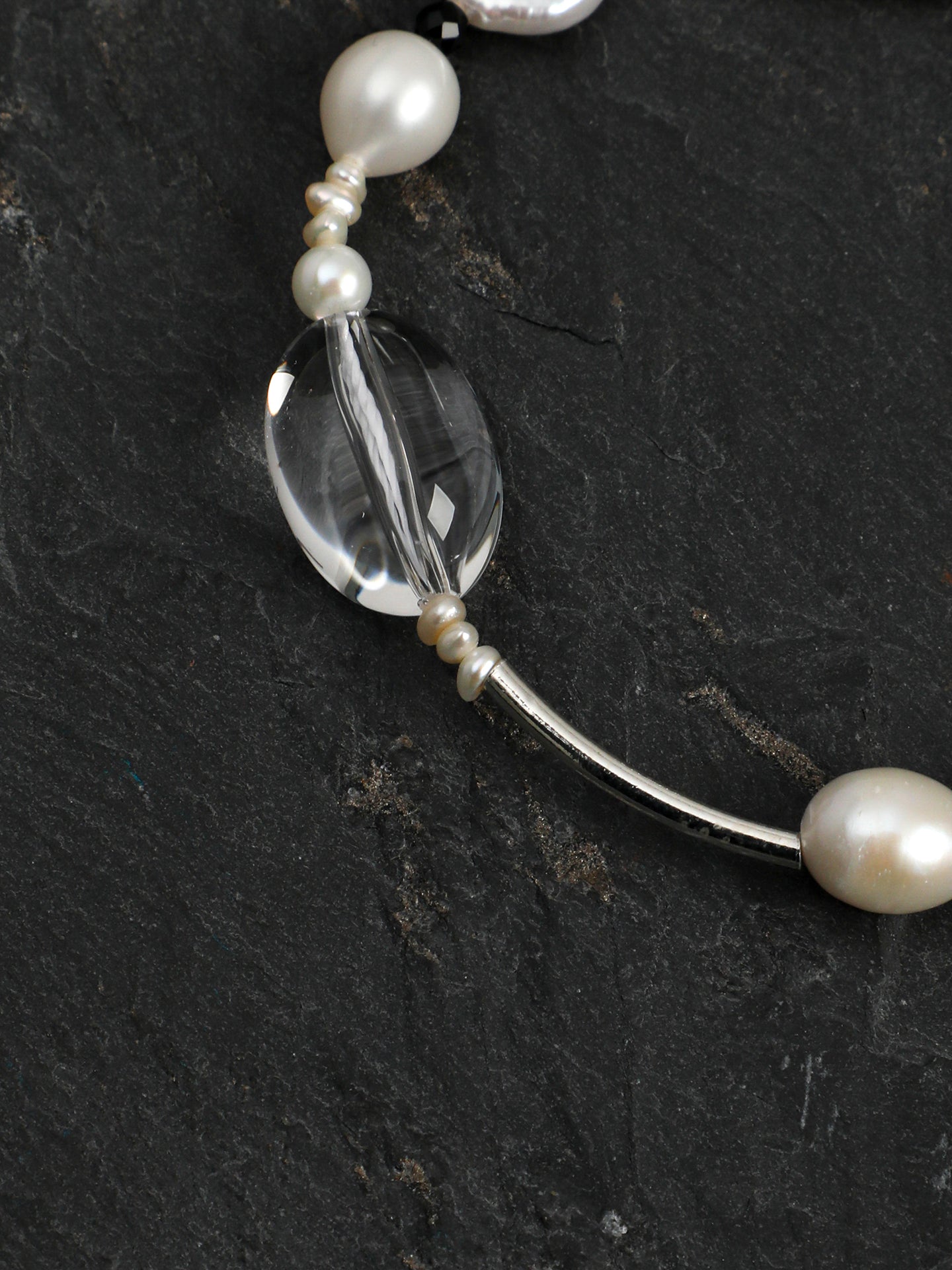 SENLORE Clear Quartz Baroque Bracelet – Lifestyle Shot