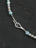 SENLORE Sky Blue Pearl Necklace – Front View