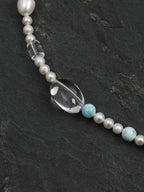 SENLORE Sky Blue Pearl Necklace – Lifestyle Shot