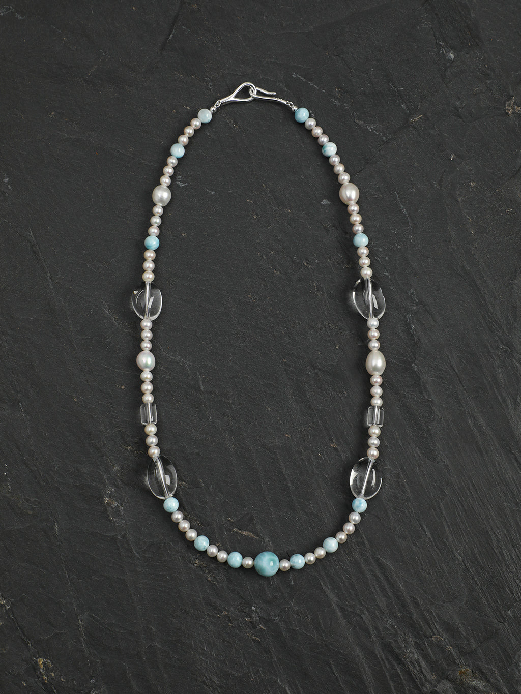 SENLORE Sky Blue Pearl Necklace – Lifestyle Shot