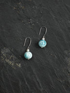 SENLORE Larimar Pearl Earrings – Lifestyle Shot