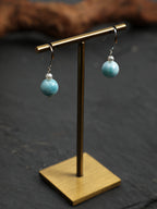 SENLORE Larimar Pearl Earrings – Lifestyle Shot