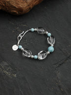 SENLORE Clear Quartz Larimar Bracelet – Side View