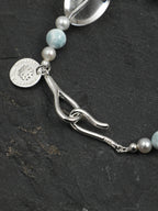 SENLORE Clear Quartz Larimar Bracelet – Lifestyle Shot