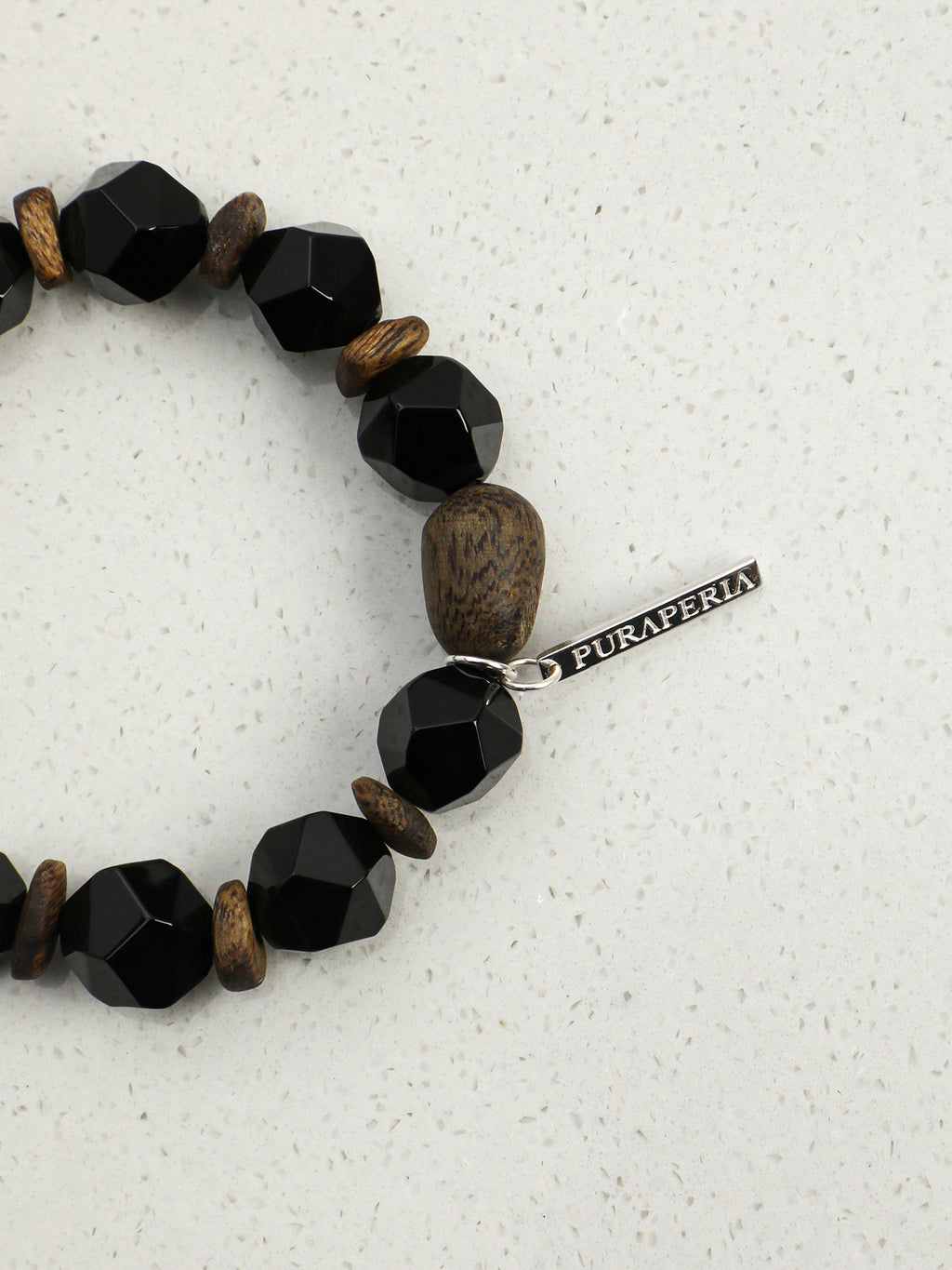 SENLORE Black Onyx Larimar Bracelet – Front View