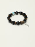 SENLORE Black Onyx Larimar Bracelet – Detail Close-up