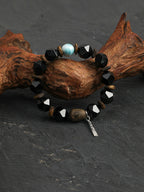 SENLORE Black Onyx Larimar Bracelet – Side View