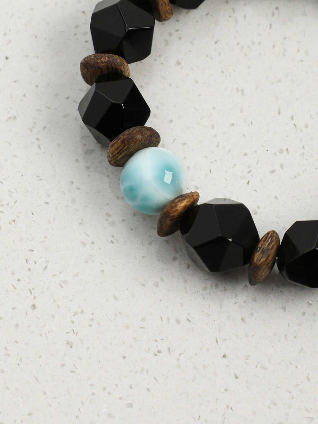 SENLORE Black Onyx Larimar Bracelet – Lifestyle Shot