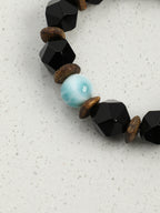 SENLORE Black Onyx Larimar Bracelet – Lifestyle Shot