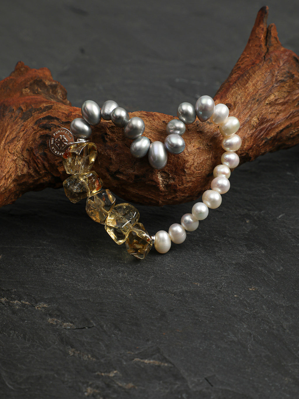 SENLORE Citrine Pearl Bracelet – Side View