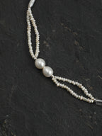 SENLORE Silver Bar Pearl Crystal Necklace – Lifestyle Shot