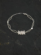 SENLORE Silver Bar Pearl Crystal Necklace – Lifestyle Shot