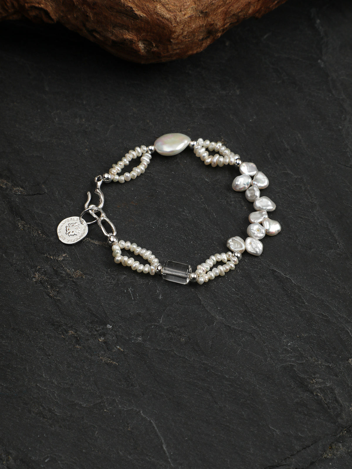 SENLORE Petal Baroque Pearl Bracelet – Side View