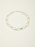 SENLORE Interlocking Multicolor Pearl Necklace – Side View