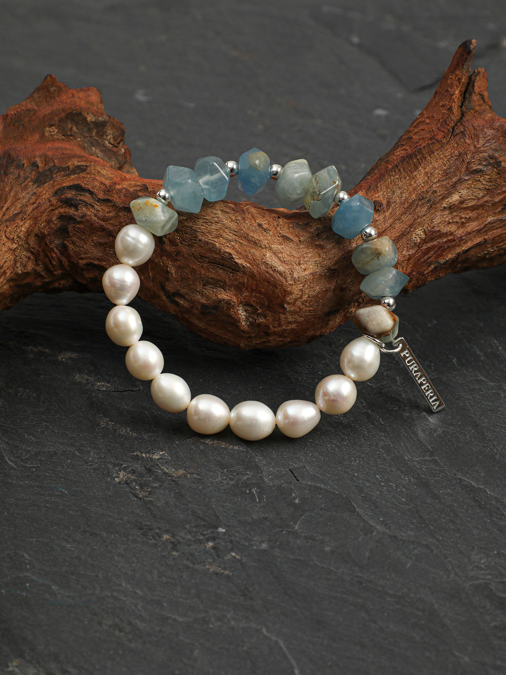 SENLORE Blue Ocean Pearl Bracelet – Side View