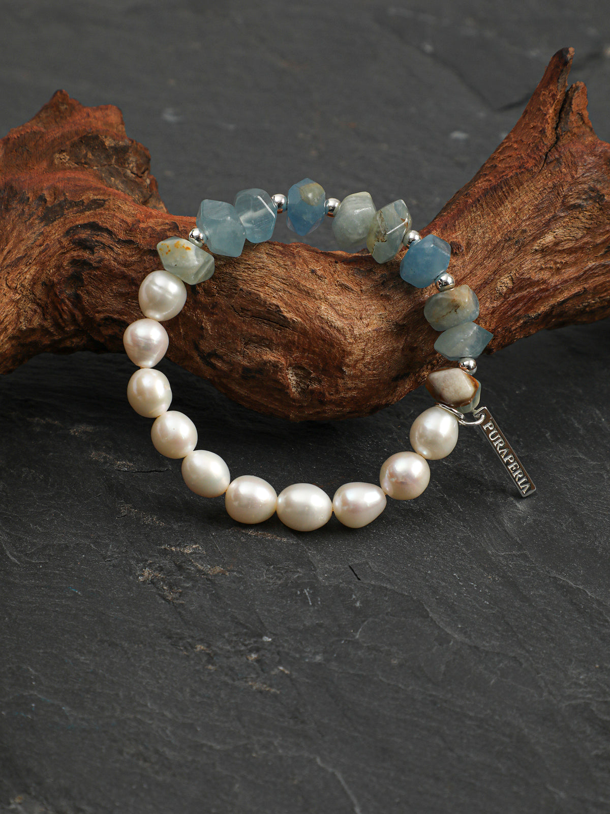 SENLORE Blue Ocean Pearl Bracelet – Side View