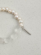 SENLORE Twisted Crystal Pearl Bracelet – Front View
