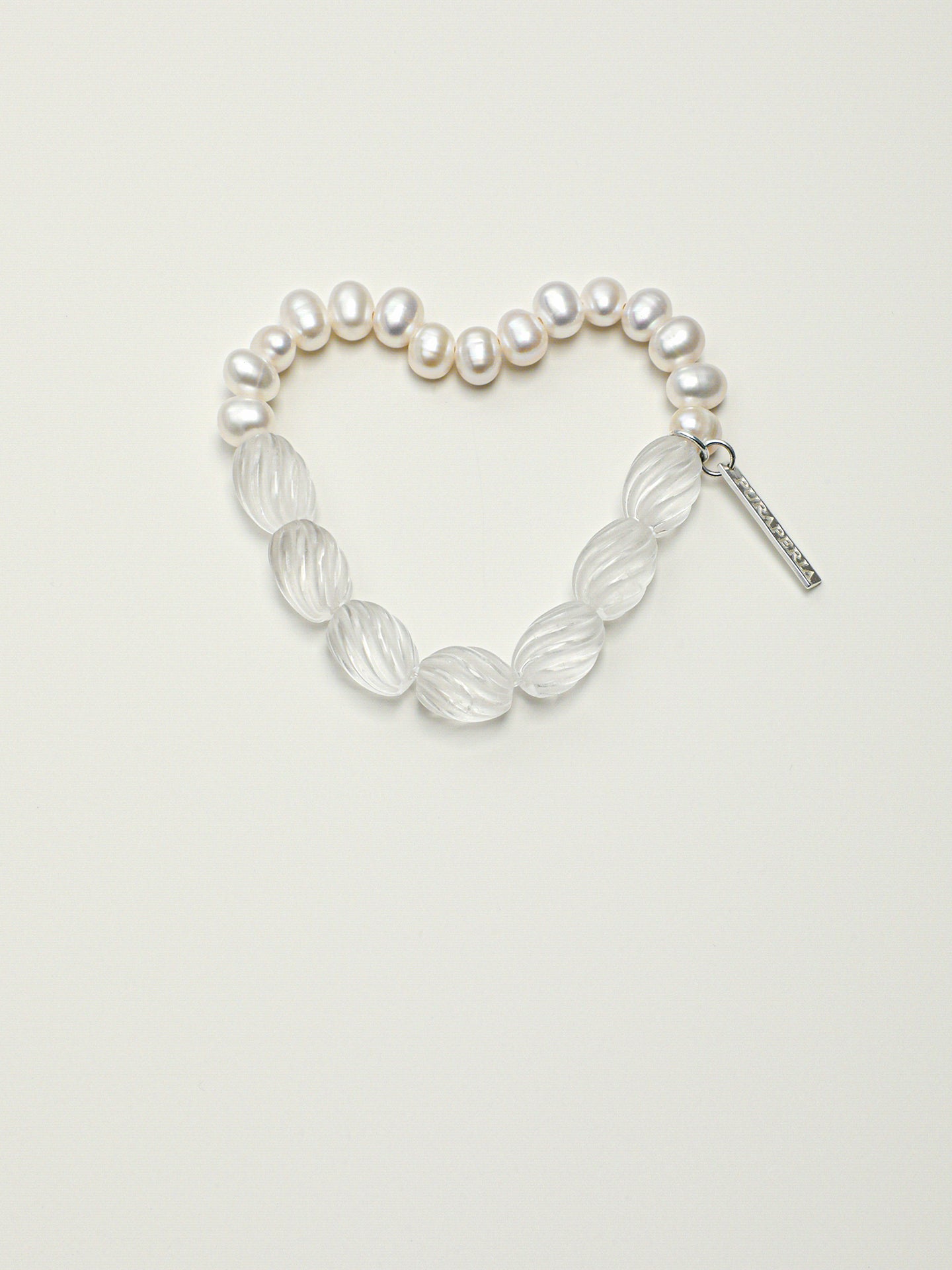 SENLORE Twisted Crystal Pearl Bracelet – Detail Close-up