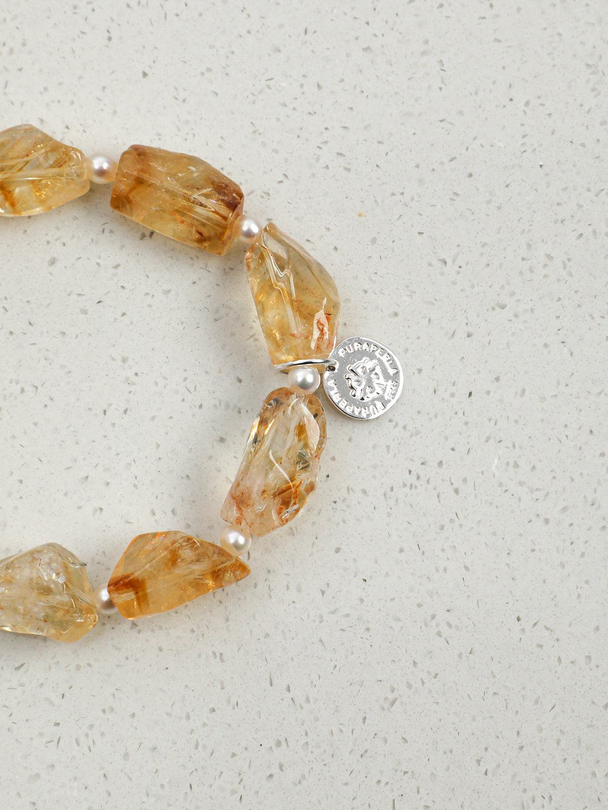 SENLORE Brazilian Citrine Pearl Bracelet – Lifestyle Shot