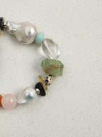 SENLORE Green Forest Crystal Pearl Bracelet – Front View