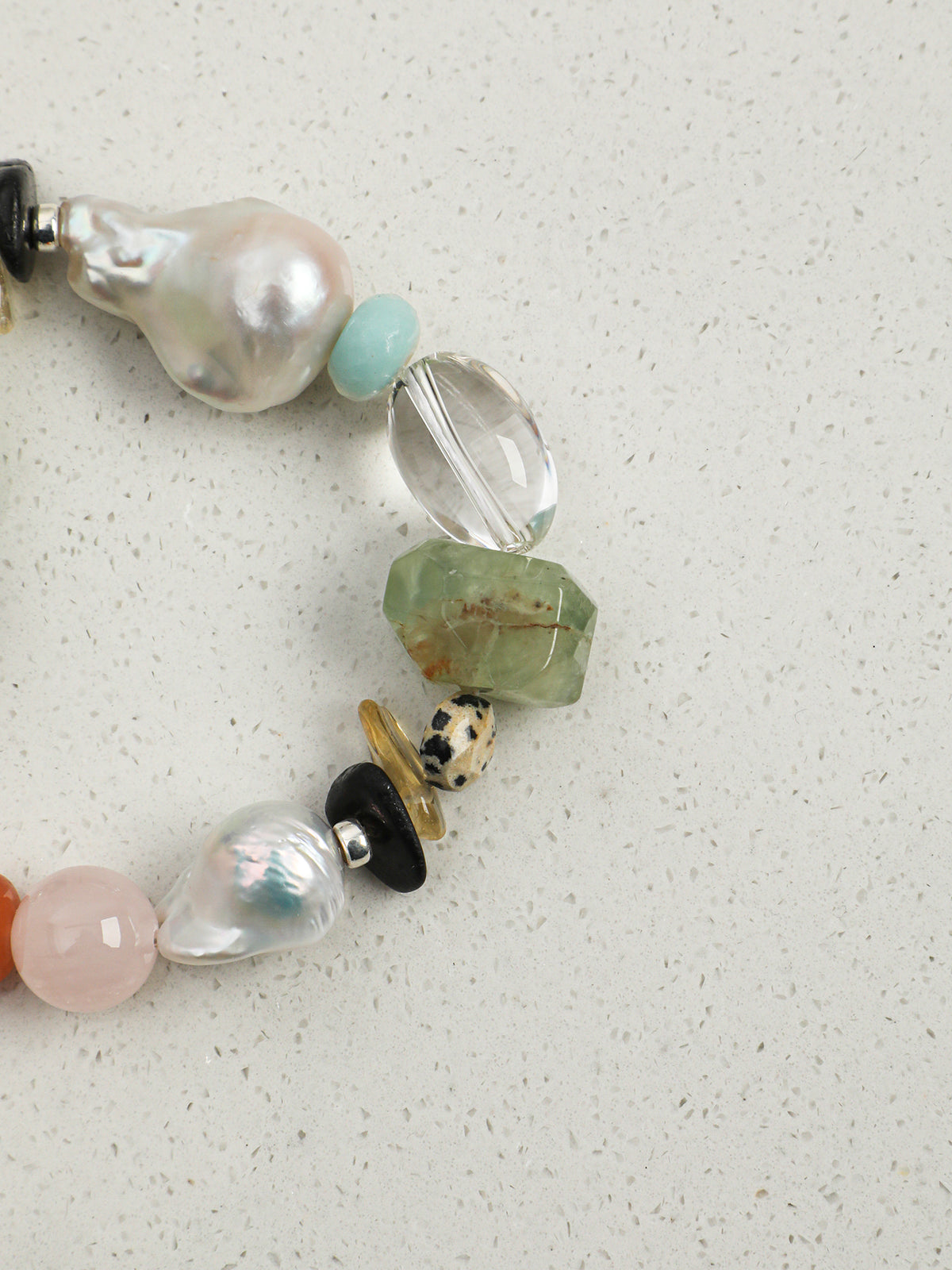 SENLORE Green Forest Crystal Pearl Bracelet – Front View