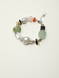 SENLORE Green Forest Crystal Pearl Bracelet – Detail Close-up