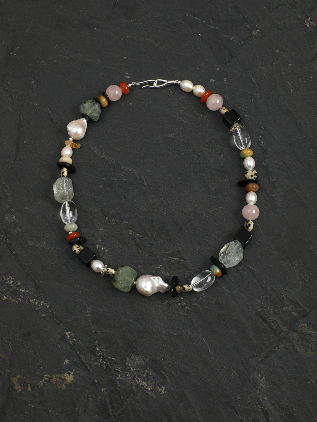 SENLORE Colorful Natural Baroque Crystal Necklace – Lifestyle Shot