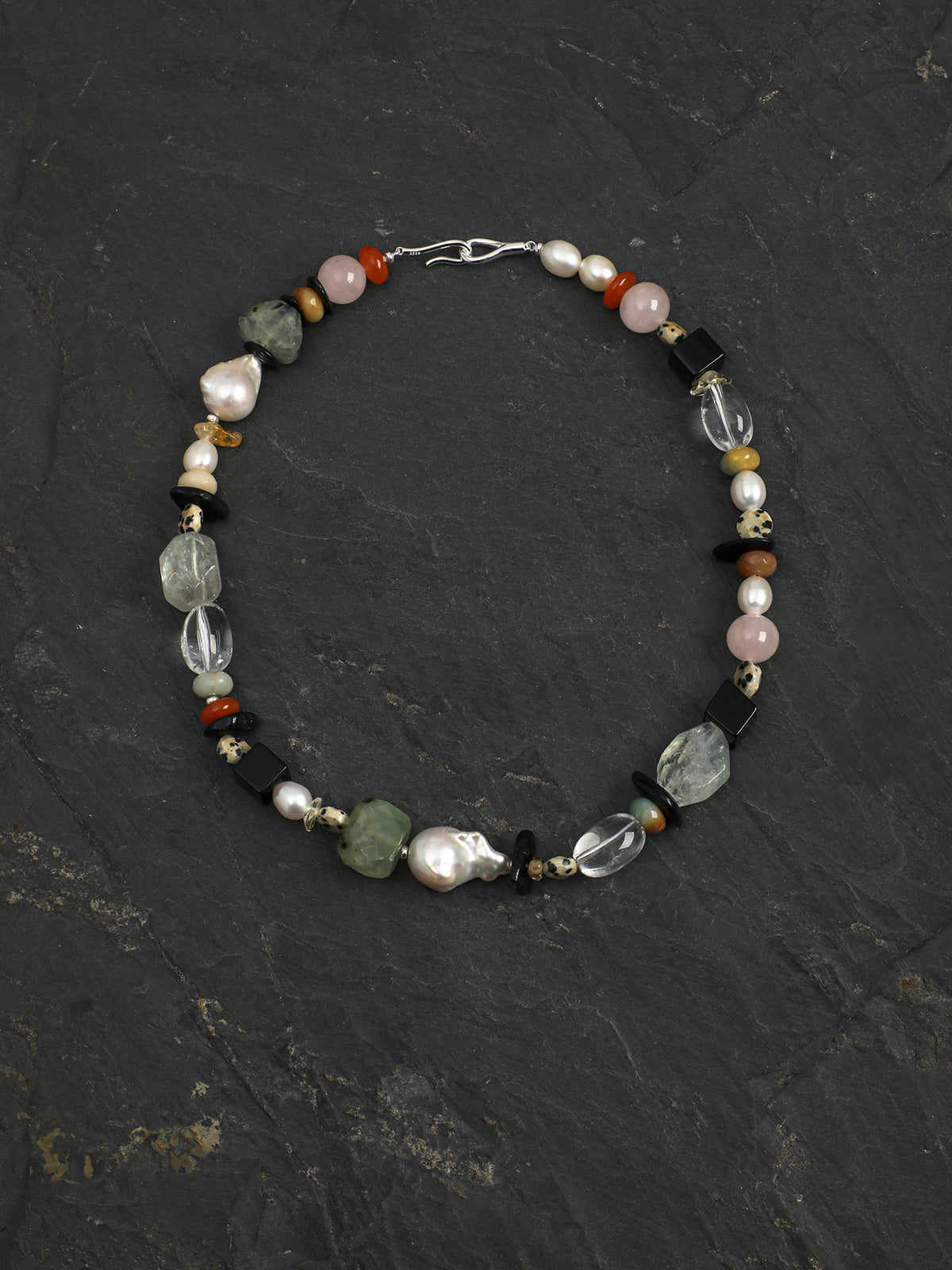 SENLORE Colorful Natural Baroque Crystal Necklace – Lifestyle Shot