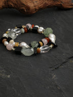 SENLORE Colorful Natural Baroque Crystal Necklace – Lifestyle Shot