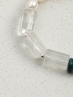 SENLORE Green Malachite Crystal Pearl Bracelet – Lifestyle Shot
