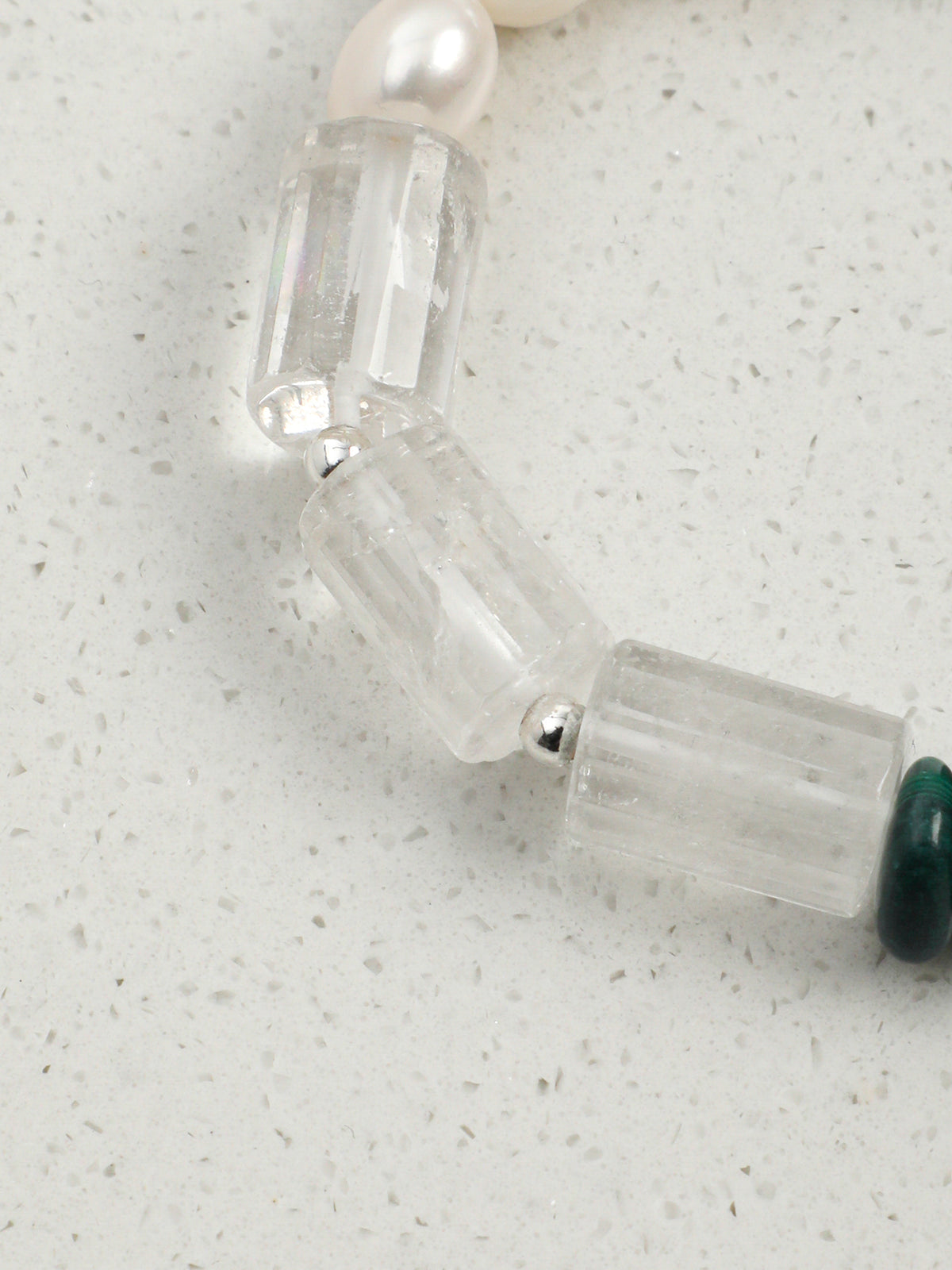 SENLORE Green Malachite Crystal Pearl Bracelet – Lifestyle Shot