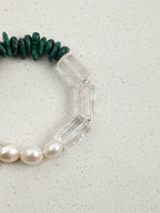 SENLORE Green Malachite Crystal Pearl Bracelet – Lifestyle Shot