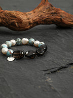 SENLORE Larimar Crystal Pearl Bracelet – Front View