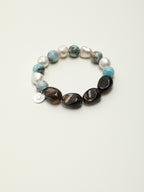 SENLORE Larimar Crystal Pearl Bracelet – Detail Close-up